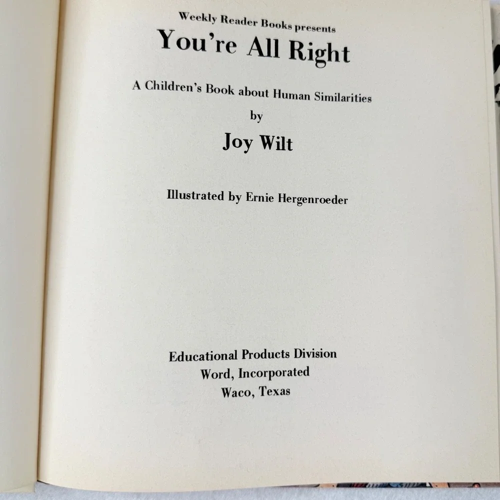 Joy Wilt Weekly Reader Books Lot Handling Your Ups & Downs You're All Right 1979